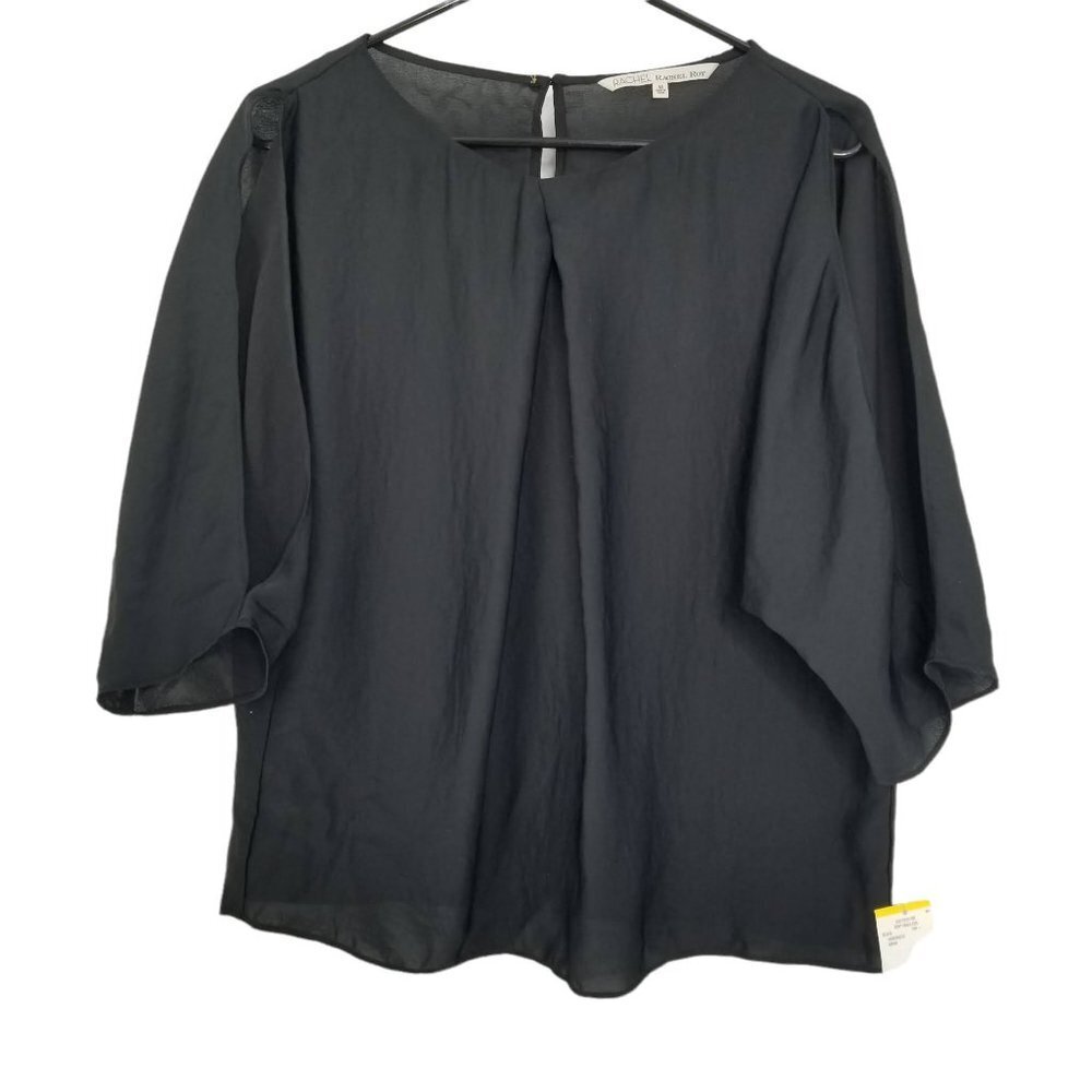 Rachel Rachel Roy Women's Black Cold Shoulder Blouse Size Medium